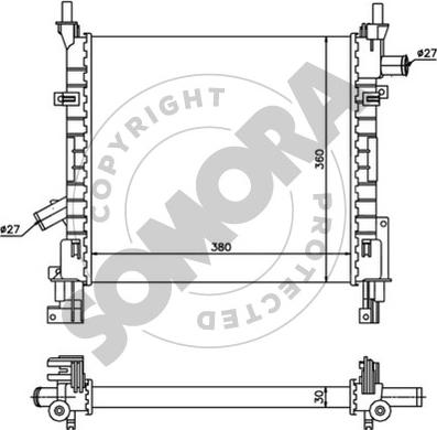 Somora 091040B - Radiators, Motora dzesēšanas sistēma autodraugiem.lv