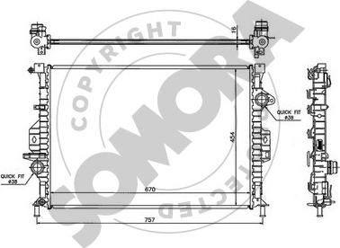 Somora 098040 - Radiators, Motora dzesēšanas sistēma autodraugiem.lv