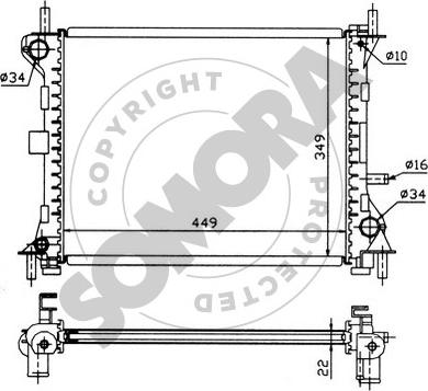 Somora 093440 - Radiators, Motora dzesēšanas sistēma autodraugiem.lv