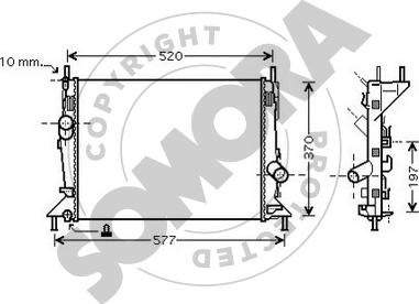 Somora 093640A - Radiators, Motora dzesēšanas sistēma autodraugiem.lv