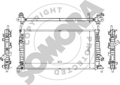 Somora 093640 - Radiators, Motora dzesēšanas sistēma autodraugiem.lv