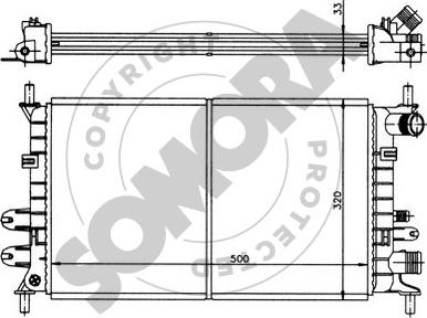 Somora 093140 - Radiators, Motora dzesēšanas sistēma autodraugiem.lv