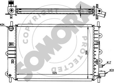 Somora 093142 - Radiators, Motora dzesēšanas sistēma autodraugiem.lv