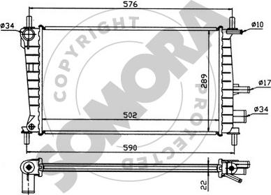 Somora 092341 - Radiators, Motora dzesēšanas sistēma autodraugiem.lv