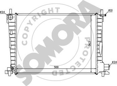 Somora 092343 - Radiators, Motora dzesēšanas sistēma autodraugiem.lv