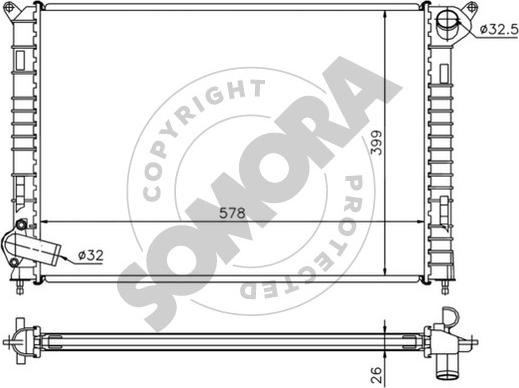 Somora 040041A - Radiators, Motora dzesēšanas sistēma autodraugiem.lv