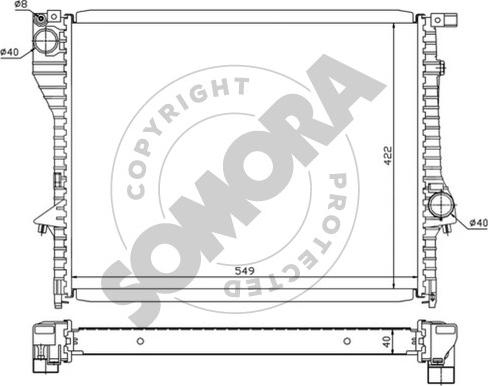 Somora 040348 - Radiators, Motora dzesēšanas sistēma autodraugiem.lv