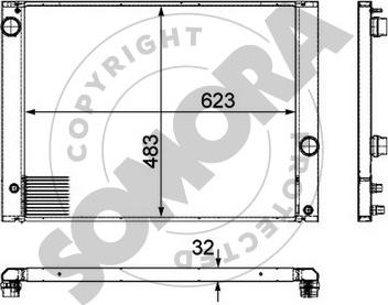 Somora 041340B - Radiators, Motora dzesēšanas sistēma autodraugiem.lv
