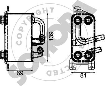 Somora 041366 - Eļļas radiators, Automātiskā pārnesumkārba autodraugiem.lv