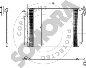 Somora 043060 - Kondensators, Gaisa kond. sistēma autodraugiem.lv
