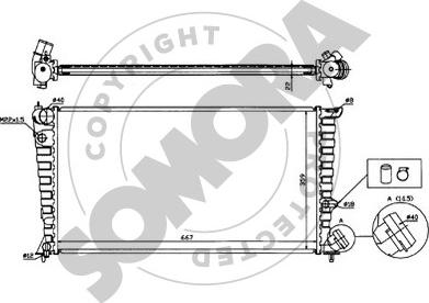 Somora 054140 - Radiators, Motora dzesēšanas sistēma autodraugiem.lv