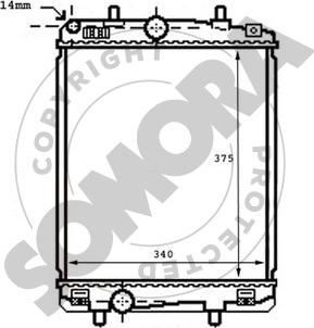 Somora 055140A - Radiators, Motora dzesēšanas sistēma autodraugiem.lv