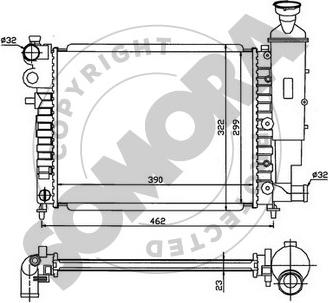 Somora 050240B - Radiators, Motora dzesēšanas sistēma autodraugiem.lv