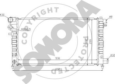 Somora 050241A - Radiators, Motora dzesēšanas sistēma autodraugiem.lv