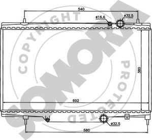 Somora 052340E - Radiators, Motora dzesēšanas sistēma autodraugiem.lv