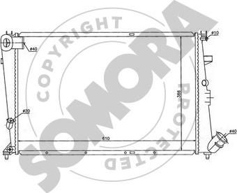 Somora 052240A - Radiators, Motora dzesēšanas sistēma autodraugiem.lv