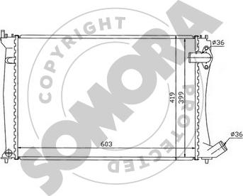 Somora 052240G - Radiators, Motora dzesēšanas sistēma autodraugiem.lv