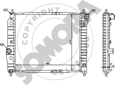 Somora 061140 - Radiators, Motora dzesēšanas sistēma autodraugiem.lv