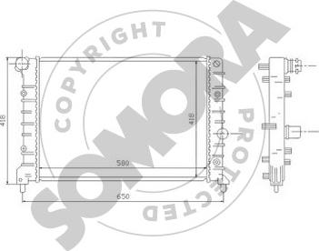 Somora 010140A - Radiators, Motora dzesēšanas sistēma autodraugiem.lv