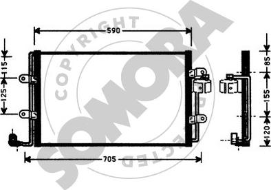Somora 010160 - Kondensators, Gaisa kond. sistēma autodraugiem.lv