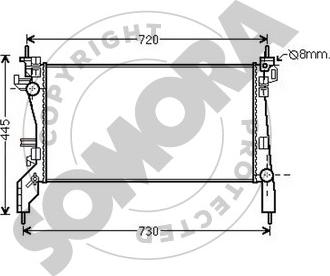 Somora 089040B - Radiators, Motora dzesēšanas sistēma autodraugiem.lv