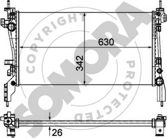 Somora 089040D - Radiators, Motora dzesēšanas sistēma autodraugiem.lv