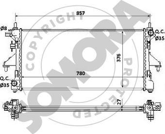 Somora 084240C - Radiators, Motora dzesēšanas sistēma autodraugiem.lv