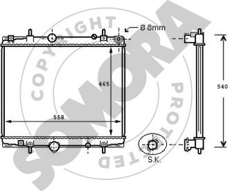 Somora 085140 - Radiators, Motora dzesēšanas sistēma autodraugiem.lv