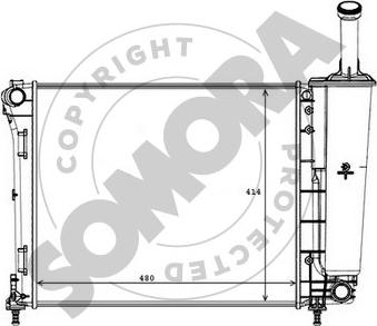 Somora 080240 - Radiators, Motora dzesēšanas sistēma autodraugiem.lv