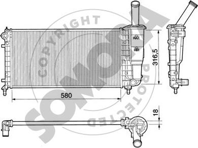 Somora 081441 - Radiators, Motora dzesēšanas sistēma autodraugiem.lv