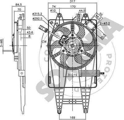 Somora 081430 - Ventilators, Motora dzesēšanas sistēma autodraugiem.lv