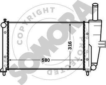 Somora 081340B - Radiators, Motora dzesēšanas sistēma autodraugiem.lv