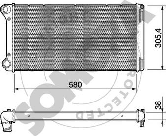 Somora 081340D - Radiators, Motora dzesēšanas sistēma autodraugiem.lv