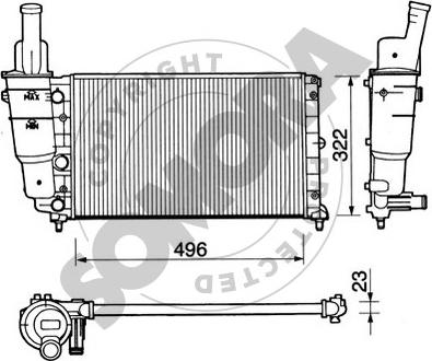 Somora 081243 - Radiators, Motora dzesēšanas sistēma autodraugiem.lv