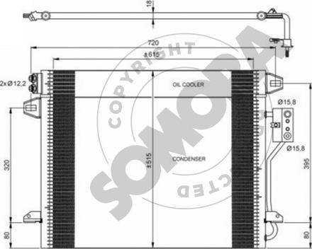 Somora 035260 - Kondensators, Gaisa kond. sistēma autodraugiem.lv