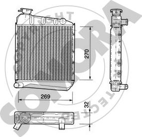 Somora 030140 - Radiators, Motora dzesēšanas sistēma autodraugiem.lv