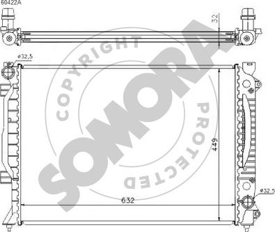 Somora 021341C - Radiators, Motora dzesēšanas sistēma autodraugiem.lv