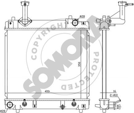 Somora 190040A - Radiators, Motora dzesēšanas sistēma autodraugiem.lv