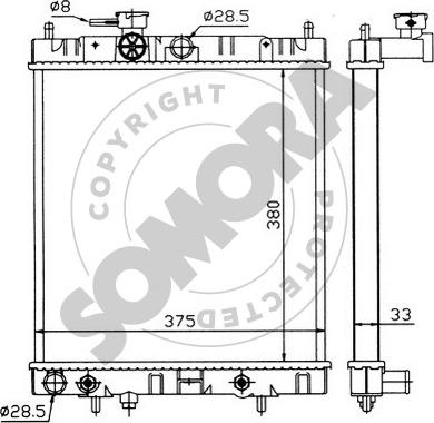 Somora 190841 - Radiators, Motora dzesēšanas sistēma autodraugiem.lv
