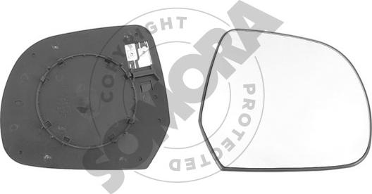 Somora 191155G - Spoguļstikls, Ārējais atpakaļskata spogulis autodraugiem.lv