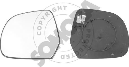 Somora 191156G - Spoguļstikls, Ārējais atpakaļskata spogulis autodraugiem.lv