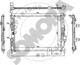 Somora 198040B - Radiators, Motora dzesēšanas sistēma autodraugiem.lv