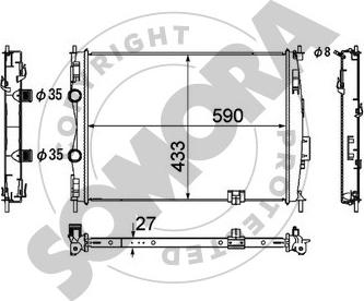 Somora 198040C - Radiators, Motora dzesēšanas sistēma autodraugiem.lv