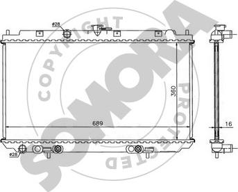 Somora 193440A - Radiators, Motora dzesēšanas sistēma autodraugiem.lv