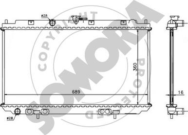 Somora 193440 - Radiators, Motora dzesēšanas sistēma autodraugiem.lv