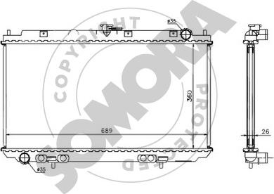 Somora 193442 - Radiators, Motora dzesēšanas sistēma autodraugiem.lv