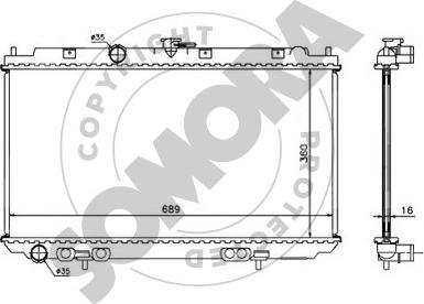 Somora 192540 - Radiators, Motora dzesēšanas sistēma autodraugiem.lv
