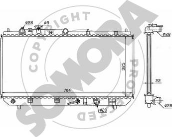 Somora 162640B - Radiators, Motora dzesēšanas sistēma autodraugiem.lv