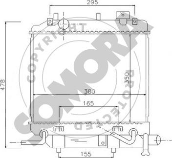 Somora 167040A - Radiators, Motora dzesēšanas sistēma autodraugiem.lv