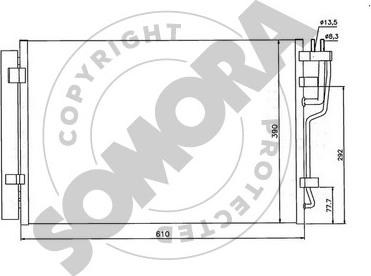 Somora 138060 - Kondensators, Gaisa kond. sistēma autodraugiem.lv
